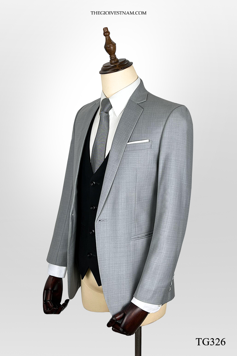 Bộ Suit Xám Nhạt Caro Modern Fit TGS326 #1